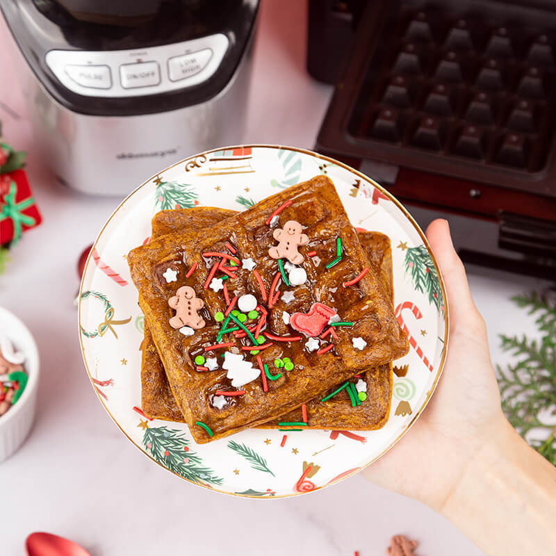 Gingerbread Vegan & Dairy-Free Waffles